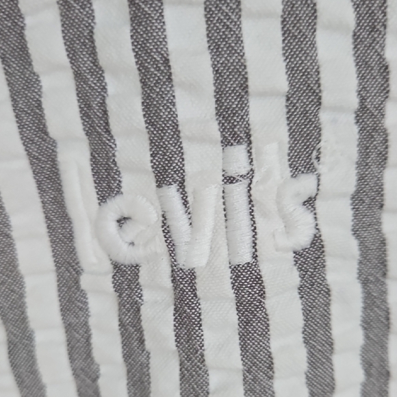 Levi's Black and White Striped Pullover Jacket - Picture 4 of 6